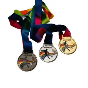 Fabrik Großhandel Gold Silber Kupfer Taekwondo Medaille Fußball medaille Metall farbe Gedenk medaille