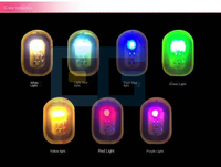 Kartu Bisnis Hotel RFID NFC Mini Warna-warni T5577 EM4305 Tahan Air Stiker Kuku Cincin LED Berkedip Microchip