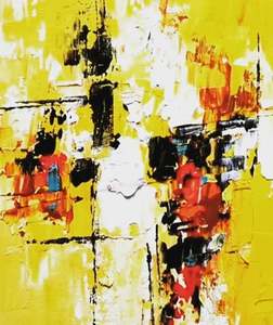 Abstract Art <b>Print</b> Yellow Red Black Modern Design <b>Large</b> Rectangle Paper Home Decoration No <b>Frame</b> Handmade Single Piece - Product Image 2