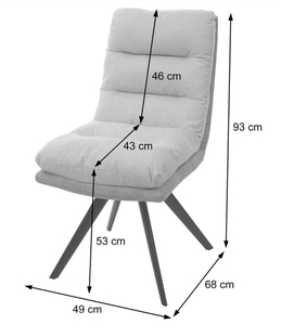 Per la vendita moderno minimalista sedie da pranzo elegante sedia da cucina imbottita con gamba in metallo per sala da pranzo bar cucina - Product Image 5