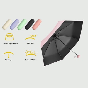 Mini Ultralight Waterproof Compact Iron <b>Frame</b> Manual Folding Umbrella Auto-Close 180g for Japan Korea Rainy Season Travel Gift - Product Image 1