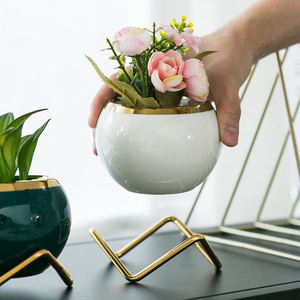 Creatività <span class=keywords><strong>piante</strong></span> succulente <span class=keywords><strong>vasi</strong></span> <span class=keywords><strong>Mini</strong></span> Ice Crack Glaze ceramica vaso da fiori giardino casa Zakka Decor Craft Flower Pot - Product Image 4