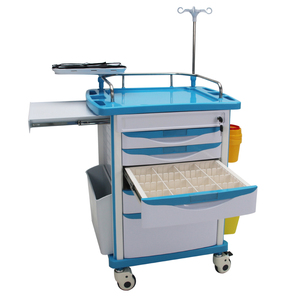 핫 세일 의료 다기능 모바일 병원 ABS 플라스틱 약물 카트 비상 트롤리 - Product Image 4