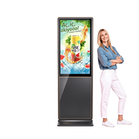 Layar Digital Signage 43 Inci, Tipe Lantai, Layar Sentuh, Periklanan, Perangkat Lunak CMS Cerdas, Layar Indoor untuk Pusat Perbelanjaan Ritel
