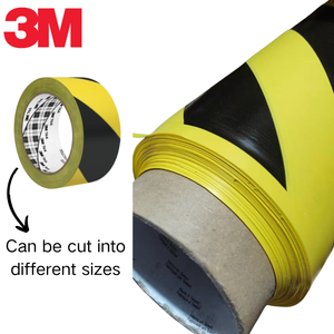 Ruban de marquage de sécurité pour installations industrielles 3M, ruban de marquage de danger en vinyle 766 noir et jaune, bande PVC, supporte la découpe sur mesure - Product Image 2
