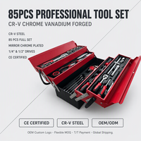 85 pièces OEM Outils pour véhicules, Boîte à outils de réparation automobile, Outils à main, Clé à cliquet, Jeu de douilles en acier