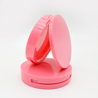 Boîte d'emballage de cils transparente ronde, Matte, en plastique, avec miroir, verte, rose, compacte, étiquette privée, personnalisé, coffret d'emballage