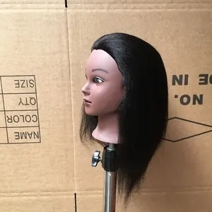 Cheap Human Hair Afro Training Hair Styling Head Cosmetology Manikin Mannequin Head Hairdresser Manikin Doll Head