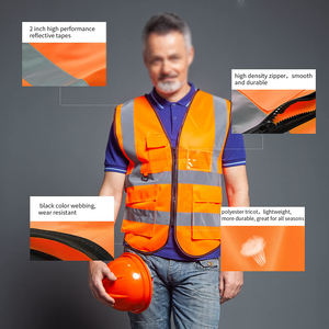 Chaleco de Seguridad de Trabajo para Hombre, Nuevo Estilo, Fabricante Líder, Calidad Profesional, ANSI Clase 2, Impermeable, con Bolsillos Reflectantes, OEM - Product Image 4