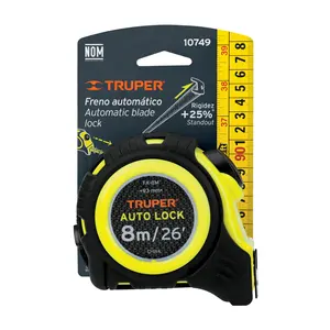 Cinta Métrica Resistente a Impactos con Bloqueo Automático BOX 3, 8 m, Cinta de 25 mm, TRUPER - Product Image 4