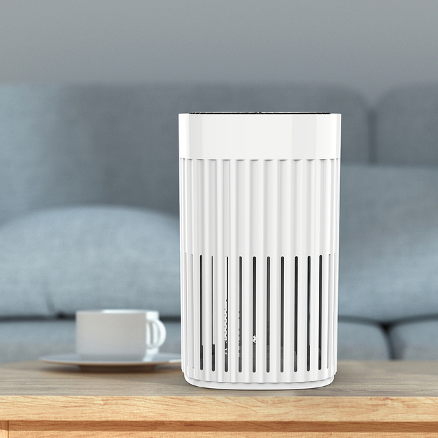 US Portable Desktop Electric Air Purifier with HEPA Filter Manual Power Source EU & US Plug Type