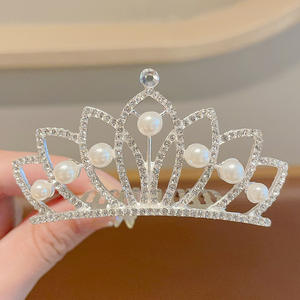 Mini Tiare <span class=keywords><strong>per</strong></span> Bambini con Diamanti, Coroncine Economiche con Strass <span class=keywords><strong>per</strong></span> Feste, Pettini <span class=keywords><strong>per</strong></span> <span class=keywords><strong>Capelli</strong></span> <span class=keywords><strong>per</strong></span> Ragazze - Product Image 5