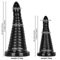 Plug anal extra-large et épais, dilatateur, design chrysanthème noir, en forme de tour, pour relaxation intime et plaisir anal ouvert