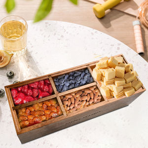 Boîte de stockage de collations en bois avec couvercle, boîte de rangement scellée pour collations multigrains de cuisine séchée - Product Image 3