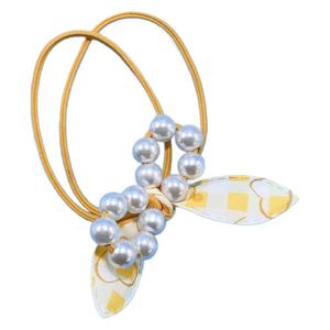 Lindos lazos para el cabello con orejas de conejo y perlas, accesorios modernos para el cabello, joyería de vendedor callejero, venta al por mayor a un yuan. - Product Image 4
