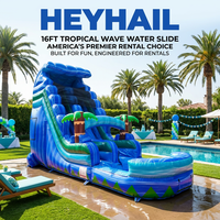 Nouveau design Toboggan aquatique gonflable commercial en PVC pour piscine, château gonflable d'extérieur pour locations événementielles