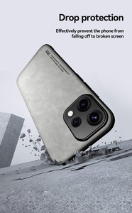 Étui de téléphone rétro en cuir à motif pour Realme16pro Plus Reno15C C85 Pro GT 8 PRO, couleur unie, protection intégrale anti-chute - Product Image 6