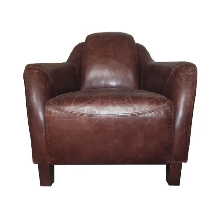 Retro Echt leder Lounge Sofa Stuhl Sessel für Wohnzimmer Office Club Verwendung