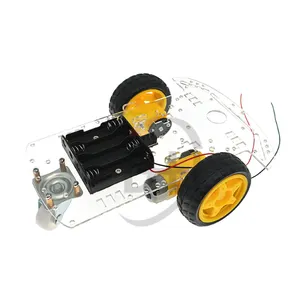 用于Arduino Diy套件的智能机器人汽车2WD电机底盘/跟踪遥控两轮驱动三轮通用车轮零件