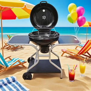 Venta caliente 22 pulgadas esmalte negro jardín barbacoa parrilla Premium herramienta de cocina al aire libre - Product Image 3