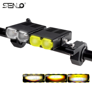 Nouvelle <span class=keywords><strong>Lampe</strong></span> Auxiliaire de Calandre de Voiture Senlo T2 80W 24V, Phare Antibrouillard <span class=keywords><strong>LED</strong></span> Bicolore, Ajustement Universel 8000LM 6000K, <span class=keywords><strong>Sans</strong></span> Interrupteur <span class=keywords><strong>Sans</strong></span> <span class=keywords><strong>Fil</strong></span> - Product Image 5