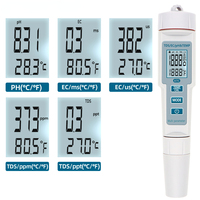 Portable 4in 1 TDS/EC/PH/salinité/température mètre numérique testeur de PH de qualité de l'eau pour piscines, eau potable, aquariums
