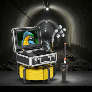 Cámara de inspección de tuberías de alcantarillado de 98 pies (30 m) con monitor de campo autonivelante y pantalla TFT a color de 9 pulgadas con localizador para inspección de tuberías - Product Image 2