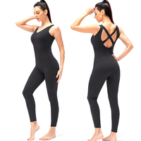 Combinaison une pièce sans manches personnalisée pour la gymnastique, costume de danse, taille plus, bretelles athlétiques, dos ouvert, combinaison