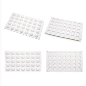 C19 35 Loch Halbrunde Mooncake-Form 3D-Kuchen Silikon form Dessert Backform Halbrunde Mousse-Kuchen Dekorations formen - Product Image 3