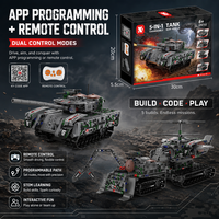 Juego de Bloques de Construcción STEM Militares, Robot de Plástico ABS Programable, Kit de Construcción Educativo