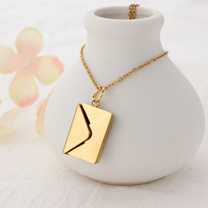 ที่กำหนดเองสแตนเลสจดหมาย<span class=keywords><strong>รัก</strong></span>ซองจดหมายจี้สร้อยคอเครื่องประดับสารภาพ<span class=keywords><strong>รัก</strong></span>คุณสำหรับวันวาเลนไทน์ของขวัญวันแม่ - Product Image 2