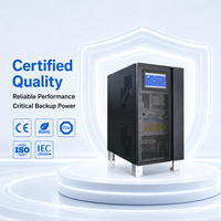 Onduleur triphasé en ligne 10 kVA à onde sinusoïdale pure, batterie au plomb-acide, alimentation de secours pour serveur hospitalier et charge critique, modèle Powermerry 33-10