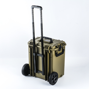 GLARY Boîte à outils en plastique dur avec roues roulantes Boîte à outils de voyage portable pour outils électriques Boîte de rangement <span class=keywords><strong>vide</strong></span> et robuste pour outils - Product Image 6