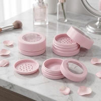 Boîtier vide rond en gros pour cosmétiques, maquillage, fard à joues, poudre libre, poudre fixante pour soins capillaires