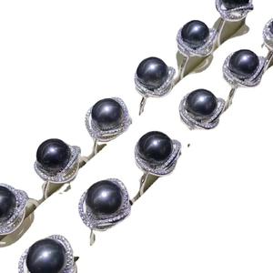 Anillo de Plata WENCHI S925 para Perlas Redondas de 11-13 mm, Accesorios para Fabricación de Joyería, Tamaño 6 mm y 8 mm - Product Image 5