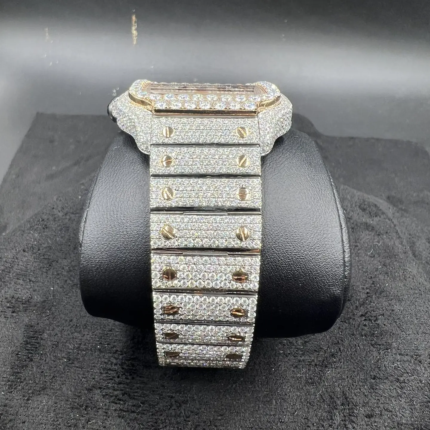 Light Jewelry 18k Gold Watch Men Luxury Diamond Iced Out Watches Top Brand Luxury High Quality Male Quartz Watch