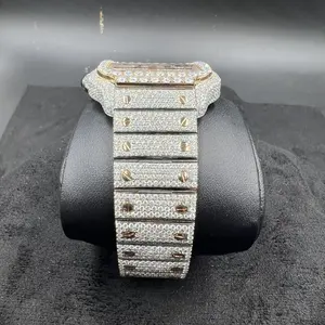 Light Jewelry 18K Gold Watch Hombres Luxury Diamond Iced Out Relojes Top Brand Luxury High Quality Male Quartz Watch