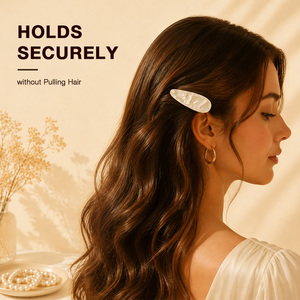 Pince à cheveux en acétate avec logo personnalisé, texture magnifique, maintien ferme et sûr, plusieurs couleurs, durable, idéale pour un cadeau - Product Image 4