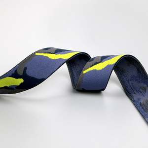 China Manufacturer Shiny Edge Band Customized Camouflage Jacquard Shoulder Tape Printed <b>Elastic</b> for Clothing - Product Image 5