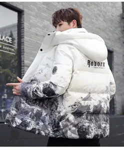 Giacche invernali da uomo di alta qualità OEM piumino d'anatra da uomo giacca con stampa a sbuffo Unisex