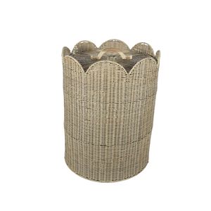 Customized minimalist bathroom/home <b>large</b> laundry <b>basket</b>, cross-border Nordic style handmade imitation rattan storage <b>basket</b> - Product Image 3