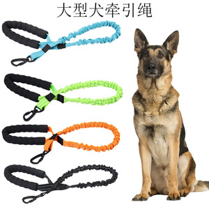 Pet <b>Leash</b> Outdoor Running Reflective Double Retractable <b>Dog</b> <b>Leash</b> Nylon Material Orange Color - Product Image 5
