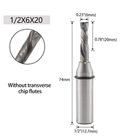 Fresa de carburo sólido TCT de doble filo para fresado y grabado de madera maciza, madera dura y aglomerado