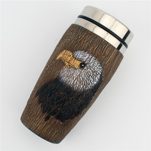 Hot Selling Vintage Harz Tasse Fall Eagle Kaffee Tee Wasser becher mit Edelstahl Liner - Product Image 3