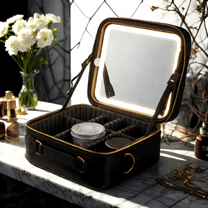 Organizadores de Brochas de Maquillaje PU B2B con Cierre de Cremallera, <span class=keywords><strong>Descuentos</strong></span> al por Mayor, Bonificación por Contrato Anual, Bolsa de Almacenamiento de Cosméticos Portátil para Viajes - Product Image 1