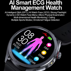 Montre connectée ET472 avec fonction d'appel, lampe de poche, assistant IA-GPT, étanche IP68, surveillance de la température corporelle, ECG, moniteur de santé - Product Image 2