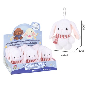 Adorable Peluche de Conejo con Bordado Rítmico, Orejas Sensibles al Tacto, Accesorio Interactivo para Mochila con Piano, Algodón PP Súper Suave - Product Image 5