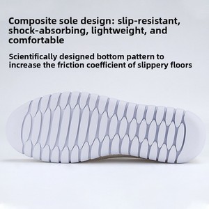 Dssyon Nurse <strong>Shoes</strong> Unisex Toe Soft Sole Non-Tiring Foot Arch Support Deodorizing Non-Slip Dobby Fabric Hospital Office Use - Product Image 4