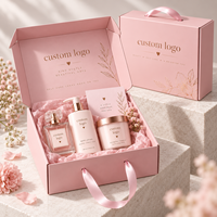 Boîte d'expédition mate de luxe personnalisée en carton ondulé avec poignée pour cosmétiques et cadeaux