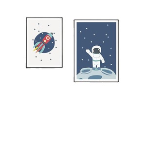 Peinture sur toile de dessin animé Planet Rocket Explore, affiches et images imprimées, décoration de <span class=keywords><strong>chambre</strong></span> d'enfant - Product Image 5